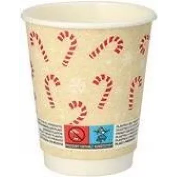 PAPSTAR 20 Einweg-Trinkbecher Candy Canes 0,2 ml (89695)