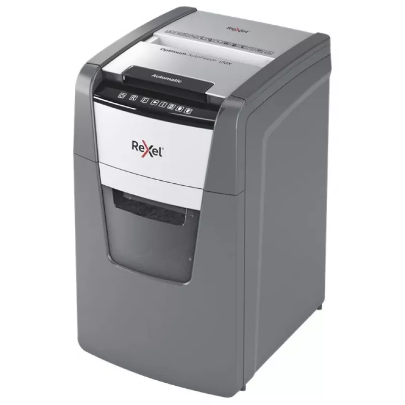 Rexel Optimum AutoFeed+ 130X paberipurustaja Ristpurustamine 55 dB 22 cm Must, Hõbedane