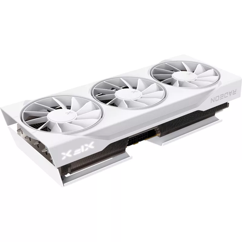 Graafikakaart XFX Radeon RX 9070 XT — 16 GB GDDR6, 256-bitine, PCIe x16, 2400 MHz, 3 ventilaatoriga valge, 325×65 mm