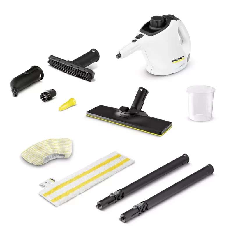 Kärcher SC 1 EasyFix Kaasaskantav aurupuhasti 1200 W Must, Valge