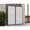 OLIV 2D CLOSED SHELVING UNIT, ANTHRACITE/Valge SET