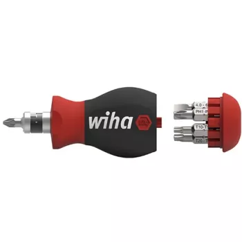 Wiha Stubby Bit-kruvikeeraja 8-osaline sisekuuskant, väliskuuskant, Phillips Phillips, Phillips Pozidriv, pilu, TORX (43613)