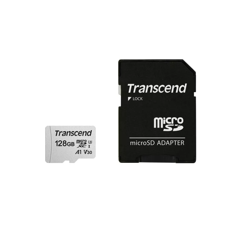 Välkmälu Transcend 128GB MicroSDXC SD300S adapteriga