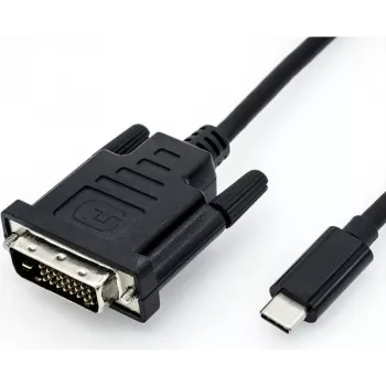Video kaabliadapter ROLINE 11.04.5830 USB USB-C to DVI 1m Must