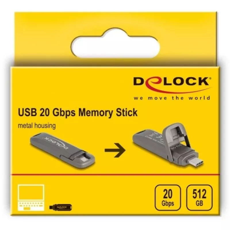 USB-mälupulk DeLOCK 54013 512 GB USB USB-C Hall