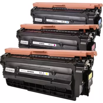 Renkforce'i tooner, asendab HP 201X, CF253XM ühilduv komplekt-pakend tsüaan, magenta, kollane 2300 lehekülge RF-Toner-HP201XDCMY RF-6922872 (RF-6922872)