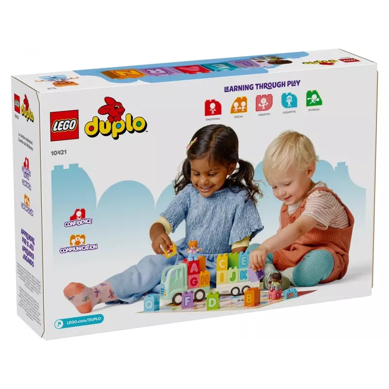 Ehitusmänguasi LEGO DUPLO 10421 ABC Truck, 36 tükki, 2 minifiguuri, vanusele 2+, mõõdud 110×140×70 mm