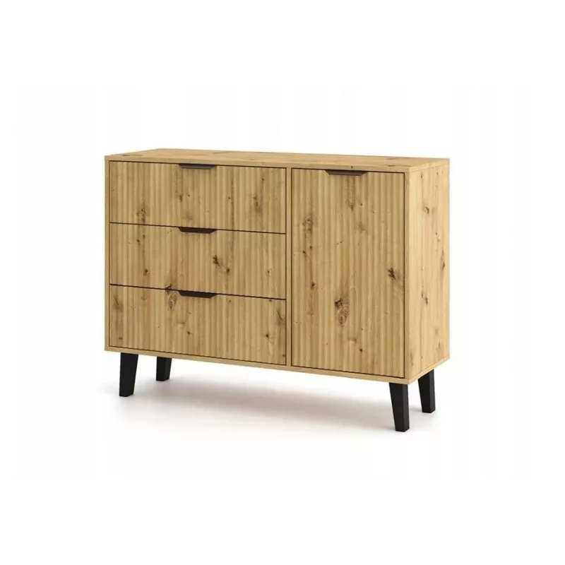 SCANDI 1D3S õhuke tamm ARTISAN kummut
