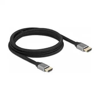 DELOCK Ultra High Speed HDMI-kaabel 48 Gbps 8K 60Hz Hall 2m Sertifitseeritud