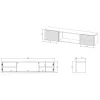Cama RTV-kapp TULA 183x35x37 valge matt + valge mantelpiece