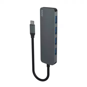 USB-jaotur SAVIO AK-54 — 4 x USB-A (USB 3.2 Gen 1), USB-C host, must