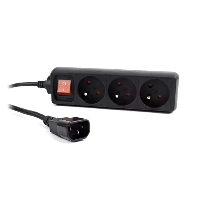 Gembird EG-PSU3F-01 piksekaitse must 3 AC-pistikupesa 230 V 0,6 m