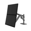 Ergotron LX Pro - Kinnituskomplekt (kahe käega) - 2 LCD-ekraanile - perforatsiooniplaadile kinnitamiseks - Alumiinium - Tumehall - Ekraani suurus: kuni 61 cm (kuni 24 tolli)
