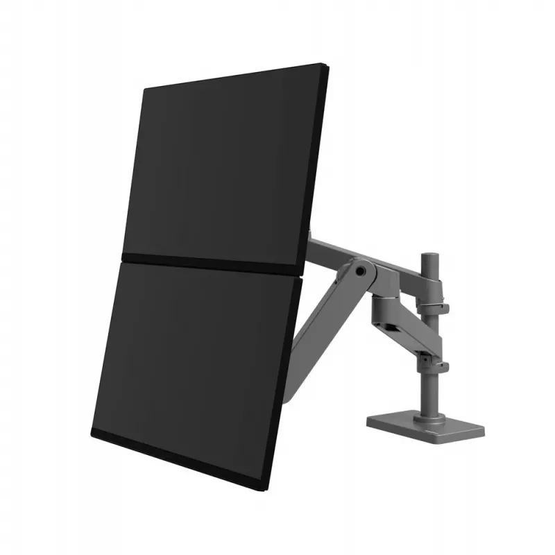 Ergotron LX Pro - Kinnituskomplekt (kahe käega) - 2 LCD-ekraanile - perforatsiooniplaadile kinnitamiseks - Alumiinium - Tumehall - Ekraani suurus: kuni 61 cm (kuni 24 tolli)