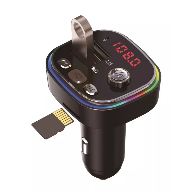 FM-saatja VAKOSS TC-B439K Bluetooth USB, 87,5–108 MHz, microSD/USB taasesitus, 5V/3,1A väljund, RGB-ekraan