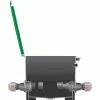 Sprinklersystem connector 25mm > 1, must ühendus/hall