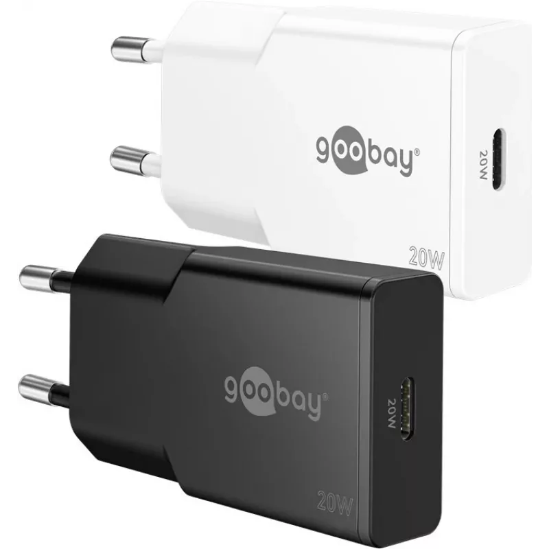 Goobay 75728 - USB-laadija 20 W 1x USB-C GaN õhuke valge (75728)