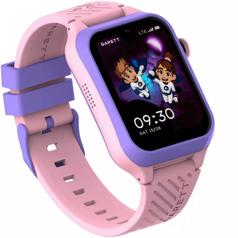 Nutikell Garett Kids Essa 2 4G Roosa — laste GPS-kell 4G-ga, helistamine, SOS