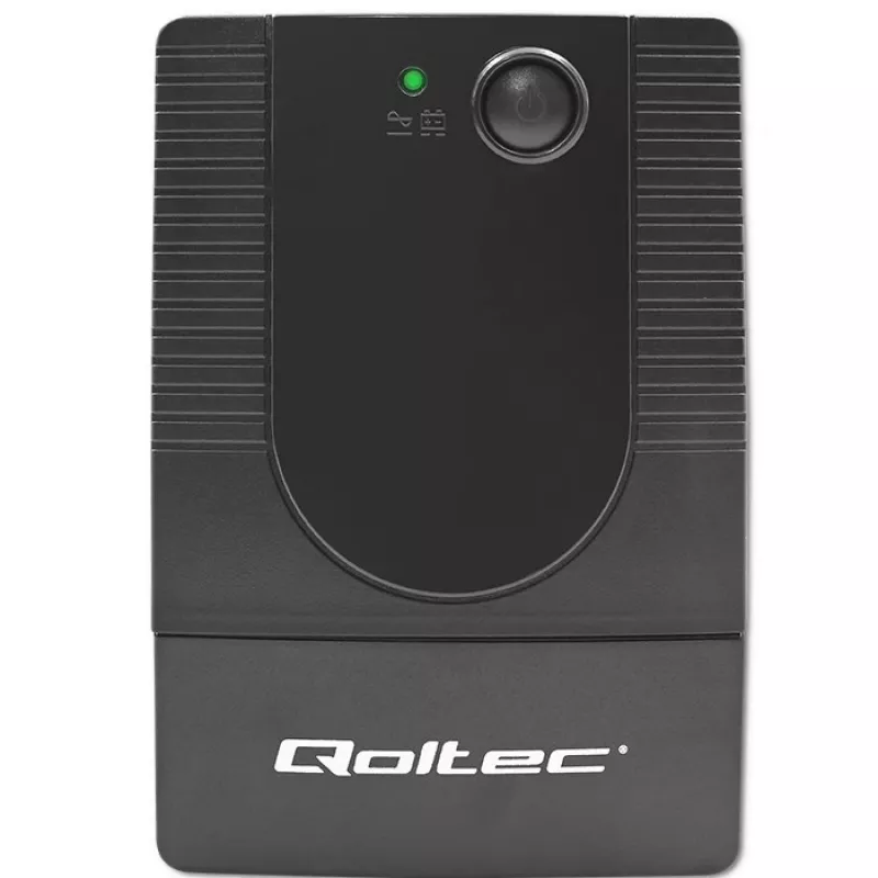 Qoltec 53772 katkematu toiteallikas (UPS) Line-Interactive 0,65 kVA 360 W 1 vahelduvvoolu pistikupesa