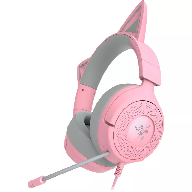 Peakomplekt Razer Kraken Kitty V3 X — juhtmega USB Type-A, kõrvapealne, 20–28 kHz, 1,3 m kaabel, roosa