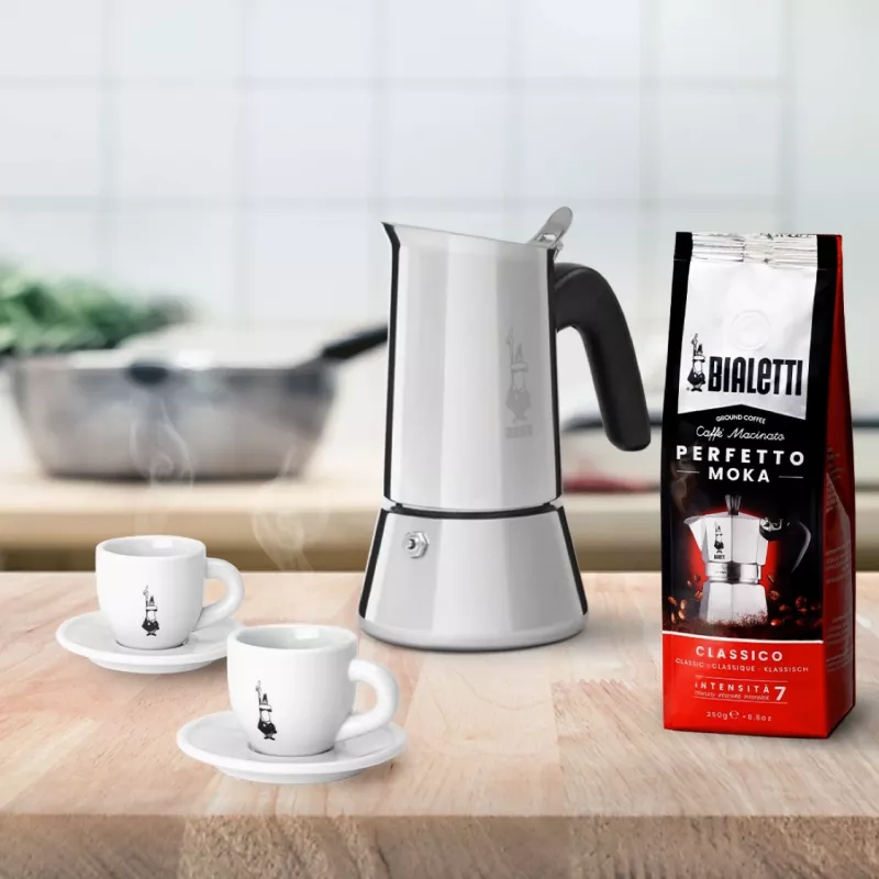 Moka pot Bialetti Venus 0,2 L roostevaba teras, induktsioonikindel, 4 tassi