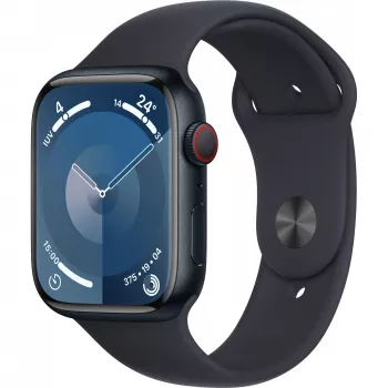 APPLE Watch Series 9 GPS + Cellular 45mm Midnighter alumiiniumkorpus Midnighter spordirihmaga - M/L (MRMD3QF/A)