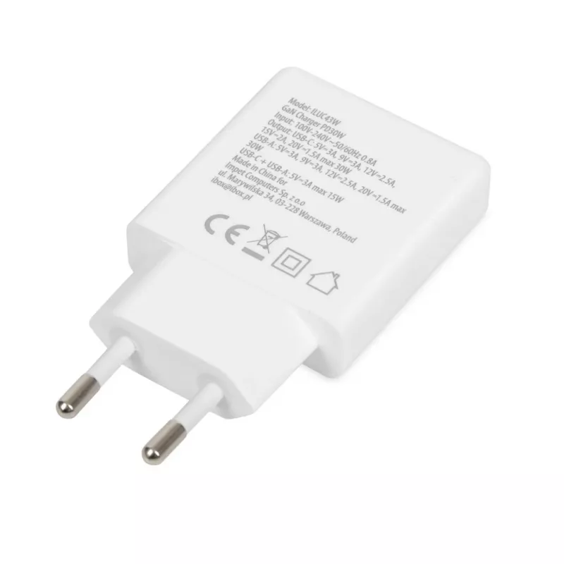 iBox ILUC43W mobiilseadme laadija Universaalne Valge Vahelduvvool Siseruumides