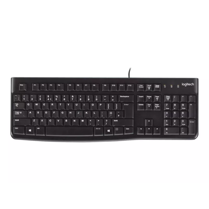 K120 juhtmega klaviatuur, juhtmega, USB, QWERTZ, must