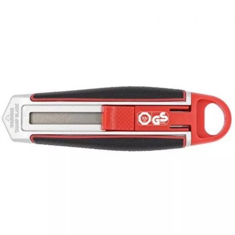 Utility knife WEDO 78 830 with snap-off blade, ergonomic handle, 1 pc, Must/red/silver