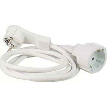Pikendusjuhe AS Schwabe 50211 PVC 2 m valge — toitepikendusjuhe, 2 m, PVC isolatsioon