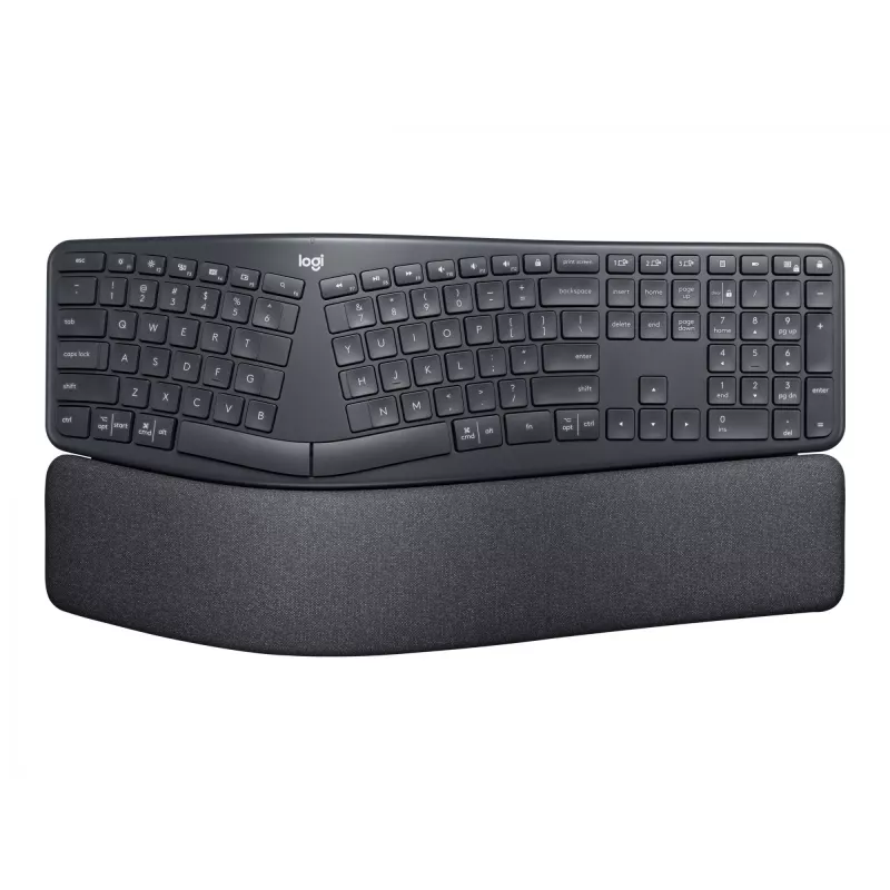 Logitech ERGO K860 - Klaviatuur - Juhtmevaba - 2,4 GHz, Bluetooth 5.0 - QWERTY - Hispaania - Grafiit