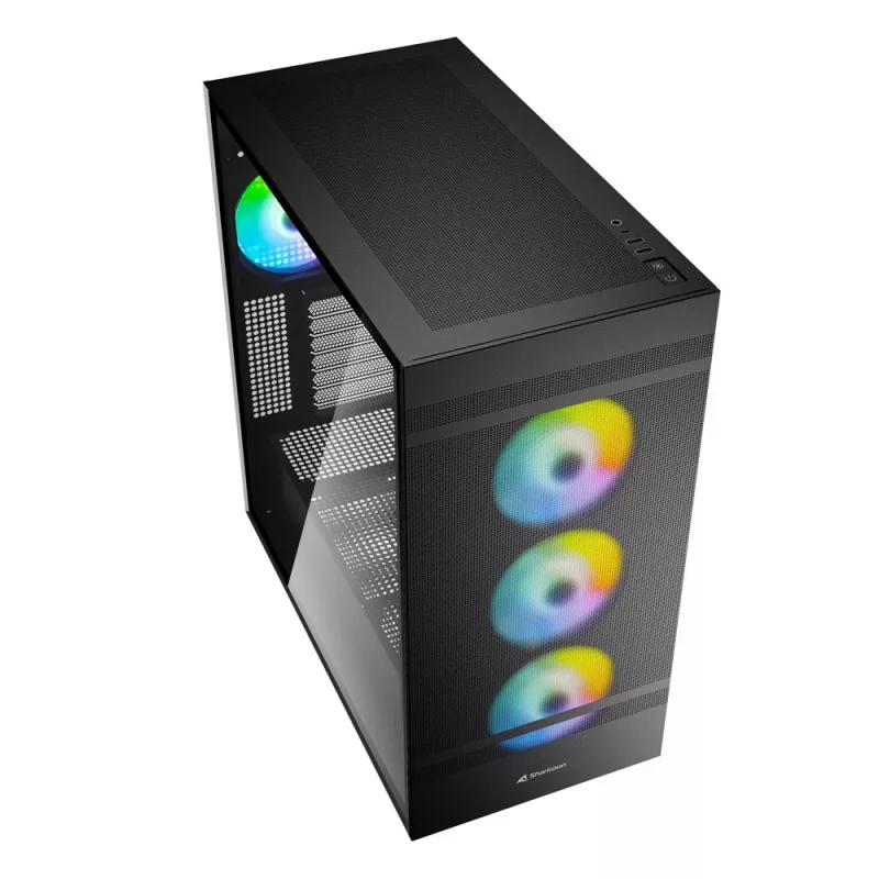 Arvuti korpus Sharkoon REBEL C50 RGB Full Tower Must
