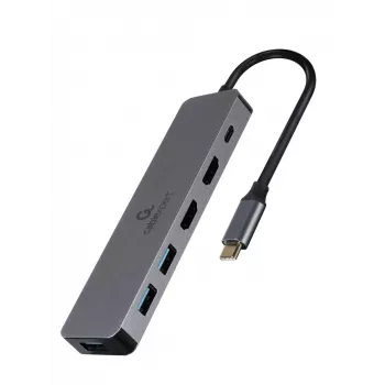Gembird A-CM-COMBO3-03 USB Type-C 3-in-1 mitme pordi adapter (jaotur + HDMI + PD)