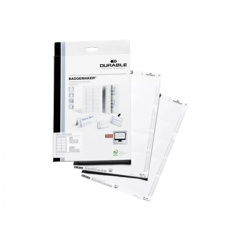 Label Durable 1455-02 Valge