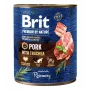 Märg koeratoit Brit Premium by Nature sealiha hingetoruga 800 g, täiskasvanud koerad, purk, 78% niiskust