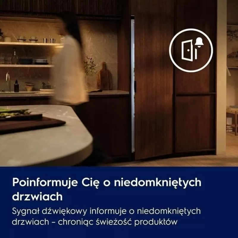 Sisseehitatav külmik-sügavkülmik Electrolux ENS3SE18S — roostevaba teras, ülemine sügavkülmik, pööratav uks, energiaklass E