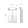 USB-mälupulk 256GB Transcend JetFlash 710 USB3.1 Hõbedane