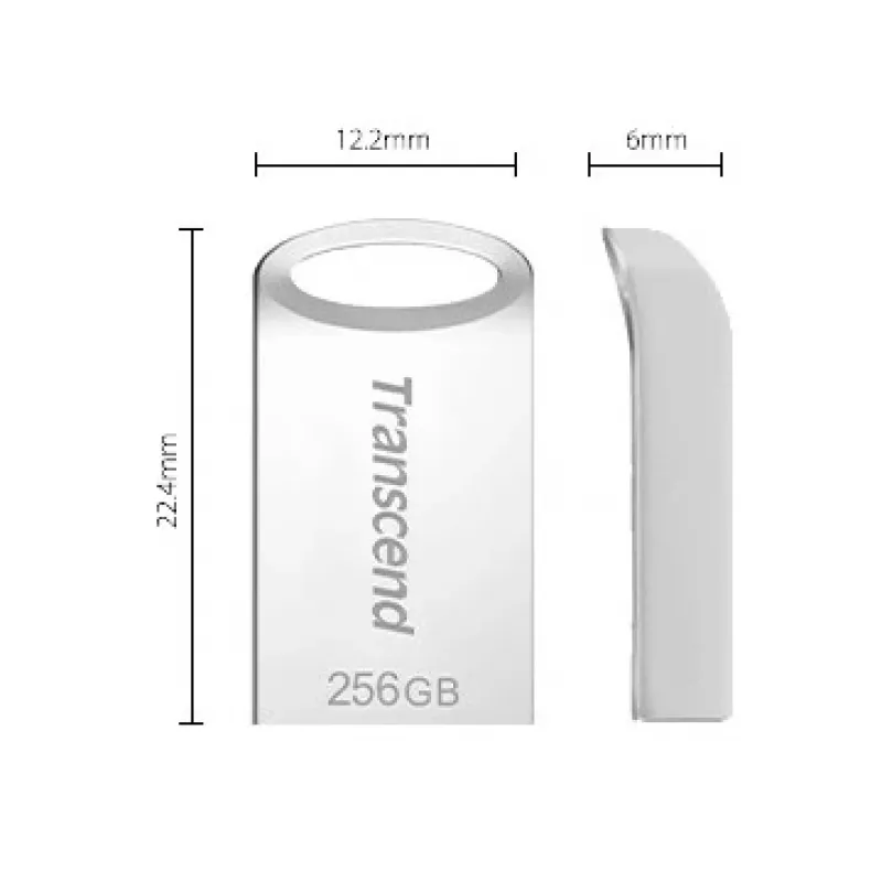 USB-mälupulk 256GB Transcend JetFlash 710 USB3.1 Hõbedane