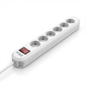BACHMANN SMART pikendusjuhe 6x maandatud pistikupesa valge 3m