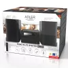 Mini Hi‑Fi stereosüsteem Adler AD 1917 — Bluetooth V5.3, CD/USB/MP3, 2×25W RMS, FM-tuuner, 4‑ribaline ekvalaiser, AUX, must