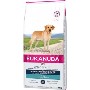Kuiv koeratoit EUKANUBA Adult Labrador Retrievers 12 kg — kana ja kalkun, 23% valku, 13% rasva