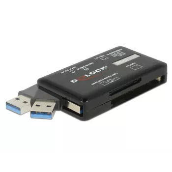 DeLOCK SuperSpeed USB-kaardilugeja CF SD Micro SD MS M2 xD 5 Gbps