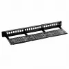 Patch panel 1U LANBERG PPKS-1124-B, 24 porti, 1U, ABS, must, 482.6×44.5×154 mm