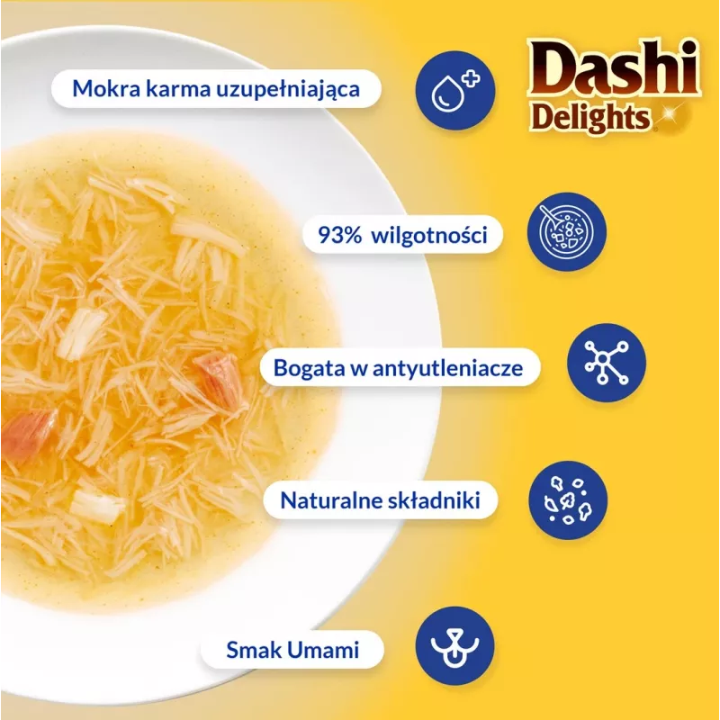 Kassimärg maiuspala INABA Dashi Delights Siidine Puljong Kana juustuga 40 g üheportsjoniline kotike