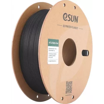 PLA MATTE DUAL 1,75mm MUST VALGE 1kg ESUN 3D FILAMENT (PLA-MTD175B-BW1P1)