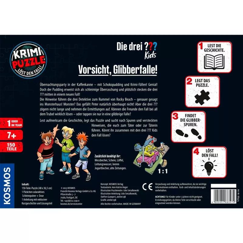 detective-Puzzle Die drei Kids: Vorsicht Glibberfalle (150 tükki)