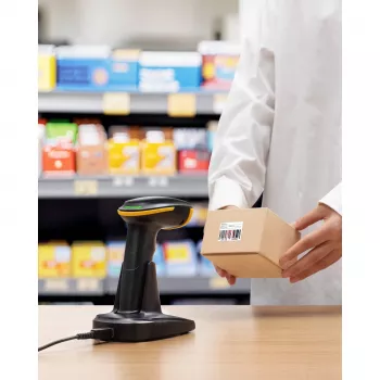 Vöötkoodiskanner Inateck BCST-36 — juhtmega USB-ühendus, ergonoomiline disain, must