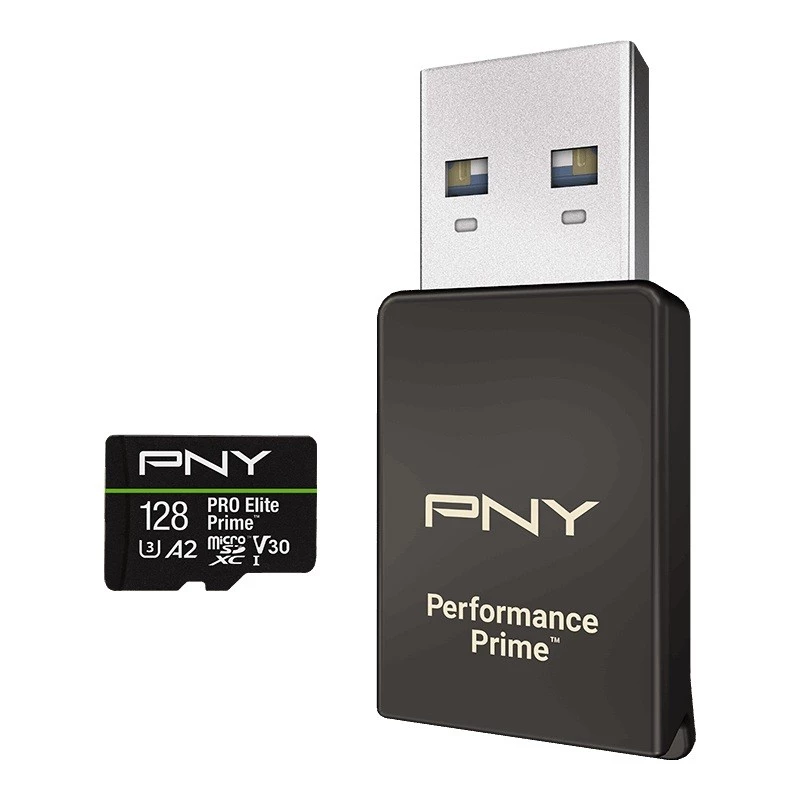 Mälukaart microSDXC Elite Prime 128GB + SD-adapter + USB-A kaardilugeja