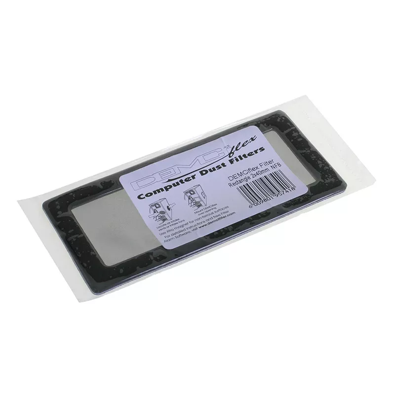 DEMCiflex Standard tolmufilter 2 × 40 mm ventikaatorile, must, 130,7×60 mm