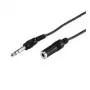 Wentronic Goobay 6,35 mm pistikupikenduskaabel, 5 m – 6,35 mm pistik (3-kontaktiline, stereo) > 6,35 mm pesa (3-kontaktiline, stereo) (50428)
